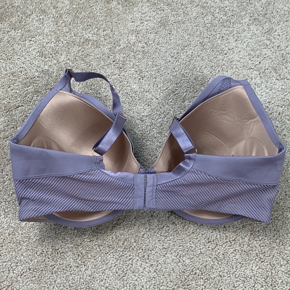 Thirdlove lilac purple shadow stripe plunge bra 38F - Picture 4 of 5